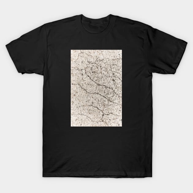 White Cracked Concrete Surface T-Shirt by textural